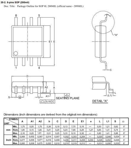 Macronix MX25L25645G 256Mbit Sériová NOR Flash SPI