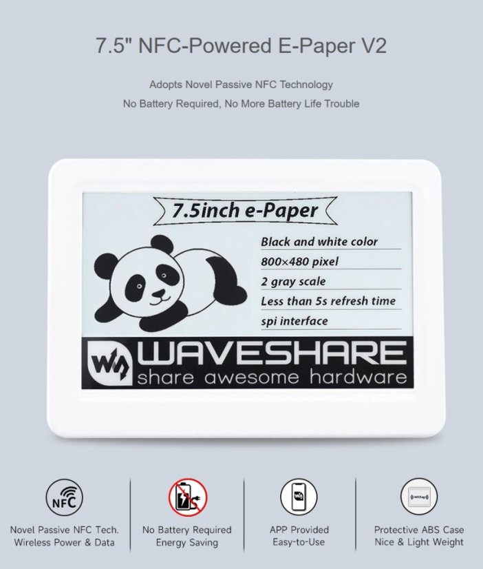 NFC-Powered e-Paper Displej