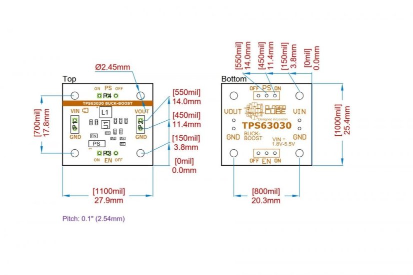 TPS63030 Buck-Boost Converter s vysokou účinností