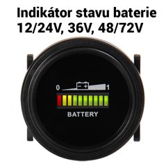 Digitální indikátor stavu baterie RL-BI002 pro 12V, 24V, 36V, 48V a 72V