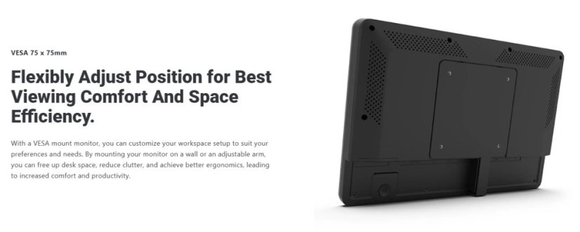 10.1" rad WF 3, priemyselný Android tablet, dotyk, PoE a VESA - Model: WF1036T