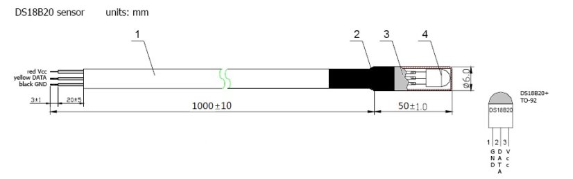 HI-DS53-01 Temperature Sensor DS18B20 - with Original Chips