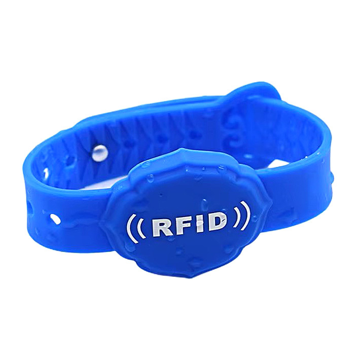 ID033 T5577 125kHz RFID Silikonový Náramek pro Polohování a Přístup - Barva: Modrá