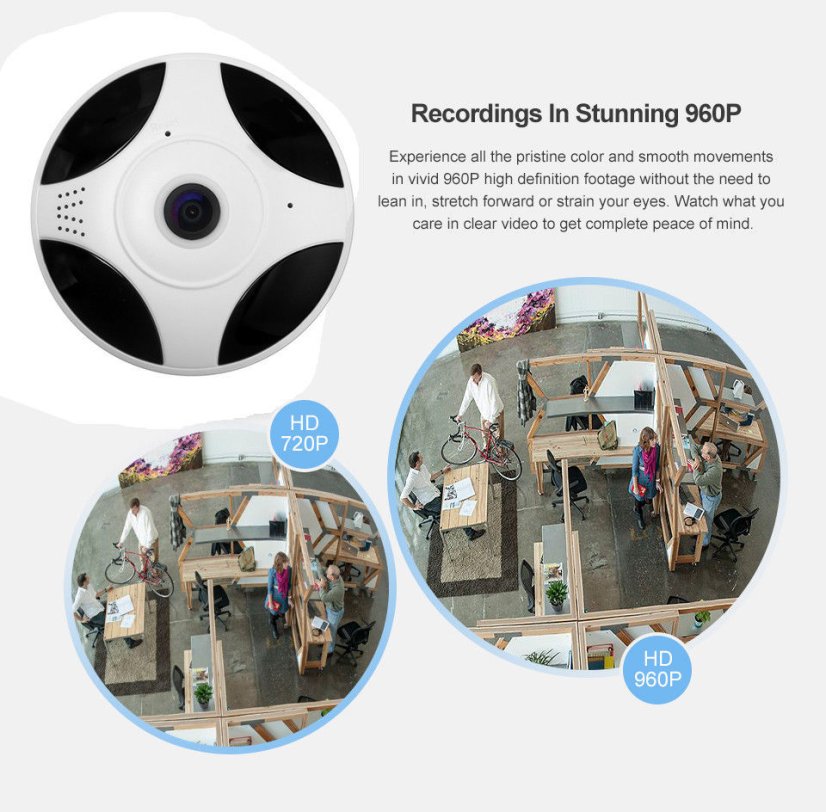 RGB-VR3-X20 1080P 2MP HD 360° WiFi IP P2P Indoor Camera