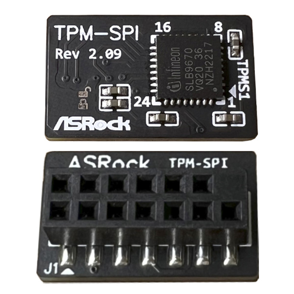 ASRock TPM 2.0 Modul - Model: TPM-SPI IOT industrial (14-1 pin)