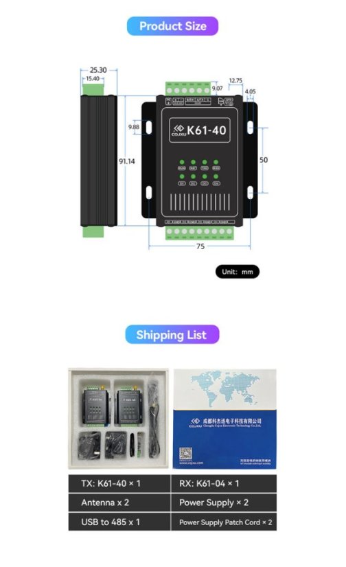 K61-DL20 RS485 Remote Control Transmitter