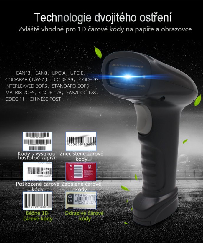 RGB-M1 USB CCD Čtečka Čárových Kódů 1D