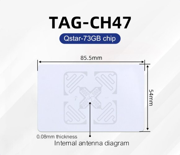 UHF RFID 915MHz ISO 18000-6C bezpečnostní karta