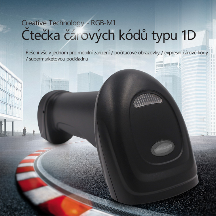 RGB-M1 USB CCD Čtečka Čárových Kódů 1D