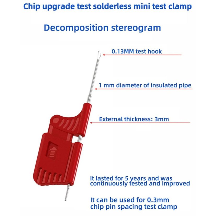 SDK08 - 10 univerzálních klipů pro testování čipů a programování IC