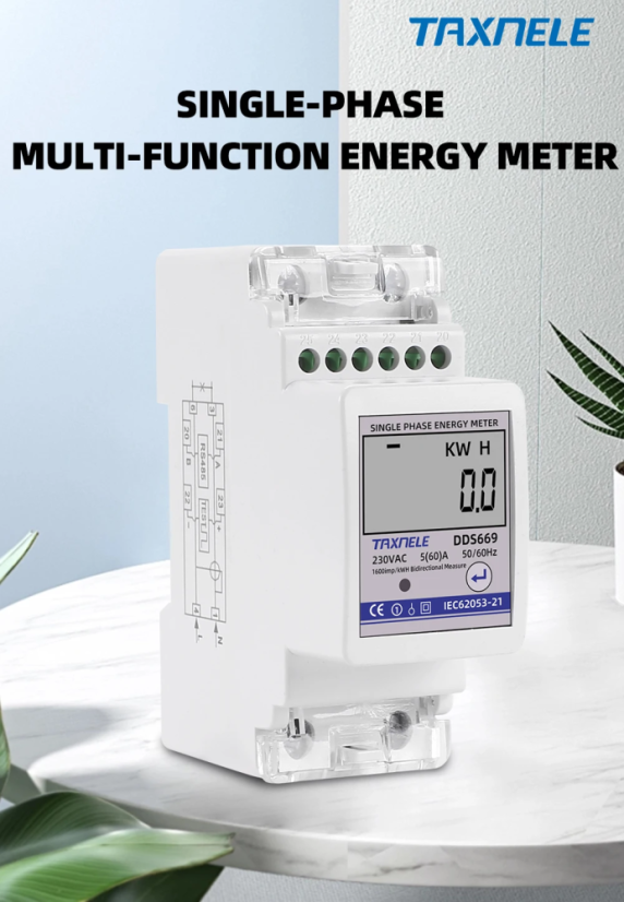 DDS669 Jednofázový měřič energie SDM230-Modbus na DIN lištu