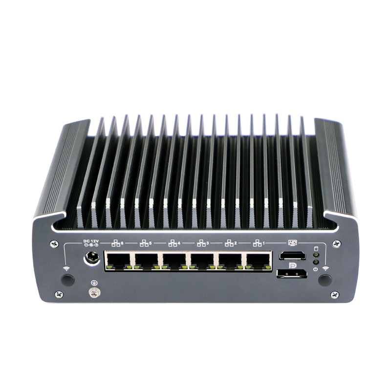 Nano N3061, 6 LAN, bez ventilátorů, průmyslový barebone počítač