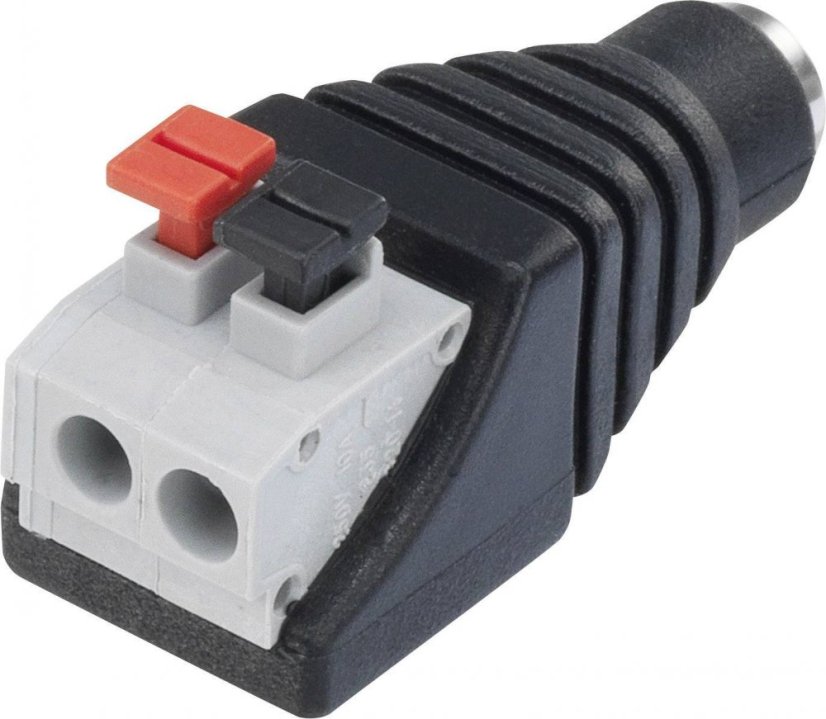 DC Konektor Napájecí s Pružinovou Svorkou - Konektor: Zásuvka