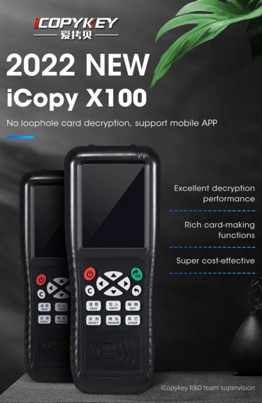 iCopy X100 - Ruční čtečka RFID čipů a karet