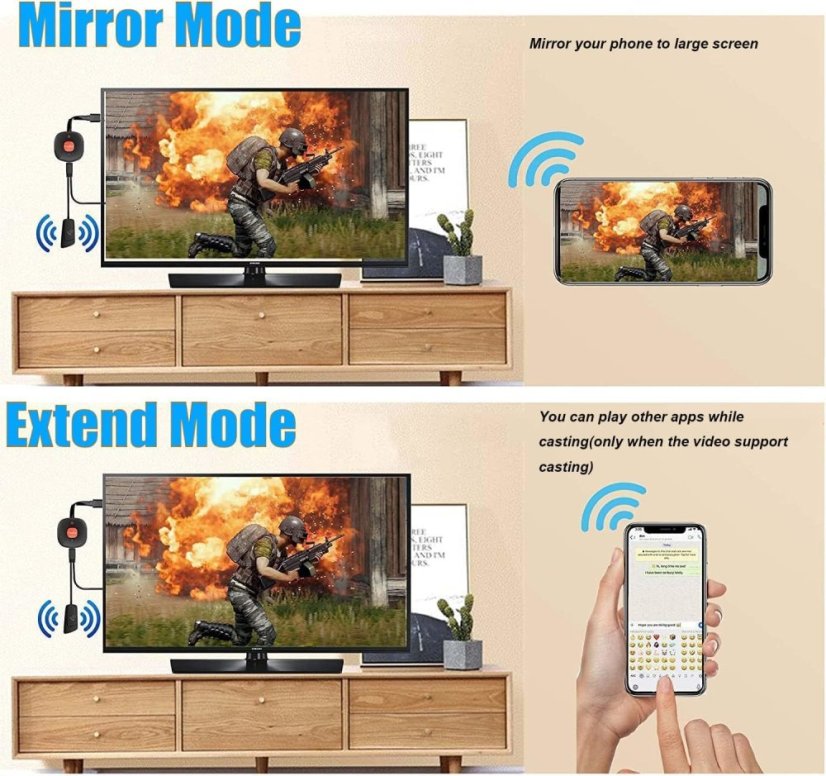 MiraScreen G2-4 WiFi Mirroring 1080p - Miracast, Airplay, DLNA