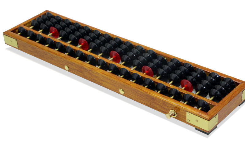 Luxurious Japanese Soroban - Wooden Abacus with 17 Columns