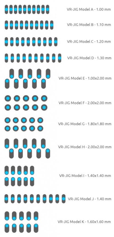 Universal JTAG Adapters VF-JIG for VR-Table - 11R Set