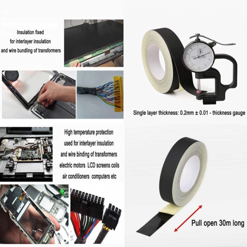 Černá acetátová lepicí páska pro opravu displeje