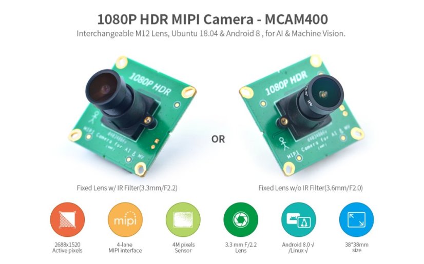 MCAM400 kamera s 4MP snímačem OV4689 – MIPI výstup