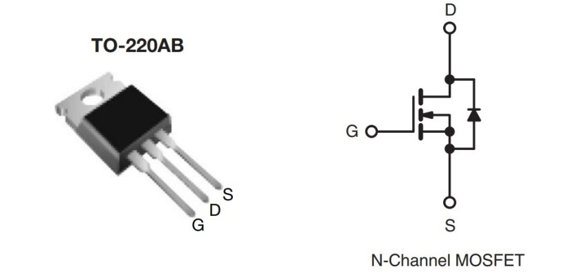 Tranzistor IRF740 N-MOSFET 400V, 10A, 125W, 0.55R (TO220)