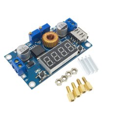 Step-down DC-DC měnič 5A s XL4015 Chip, LED Voltmetr a USB Port