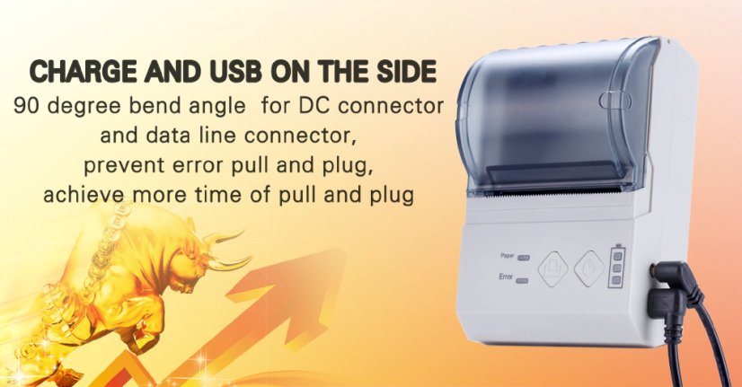 RGB-E200 58mm BT Mobilní tiskárna účtenek a čárových kódů