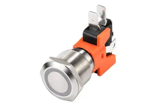 L22B LED Tlačítkový spínač 12V, 20A, 22mm, IP65