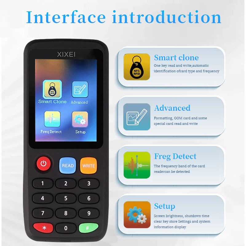 X7 univerzální RFID čtečka a duplikátor karet
