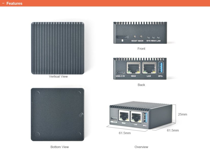 NanoPi R3S Combo s krabicí