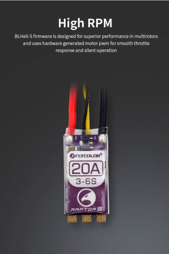 ESC pro drony Flycolor Raptor5 G071 20A/35A/50A