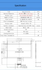 7" TFT IPS Displej 1024x600 RGB 50pin