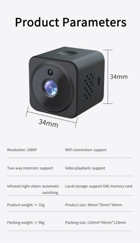 AS02 Two-way intercom square wifi camera