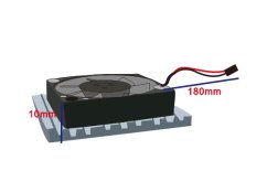 Hliníkový Chladící Ventilátor pro LattePanda