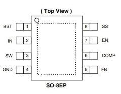 AP6502 2A Širokopásmový Snižující Měnič