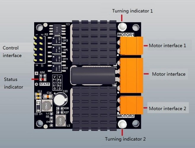 2x12A 12V-24V Duální Ovladač Kartáčového DC Motoru H-Bridge L298N BTS7960 PWM Vstup