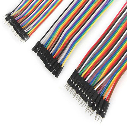 Dupont propojovací kabel 40žil - Svazek 20ks/25ks - Model: 10cm M-F (20ks)