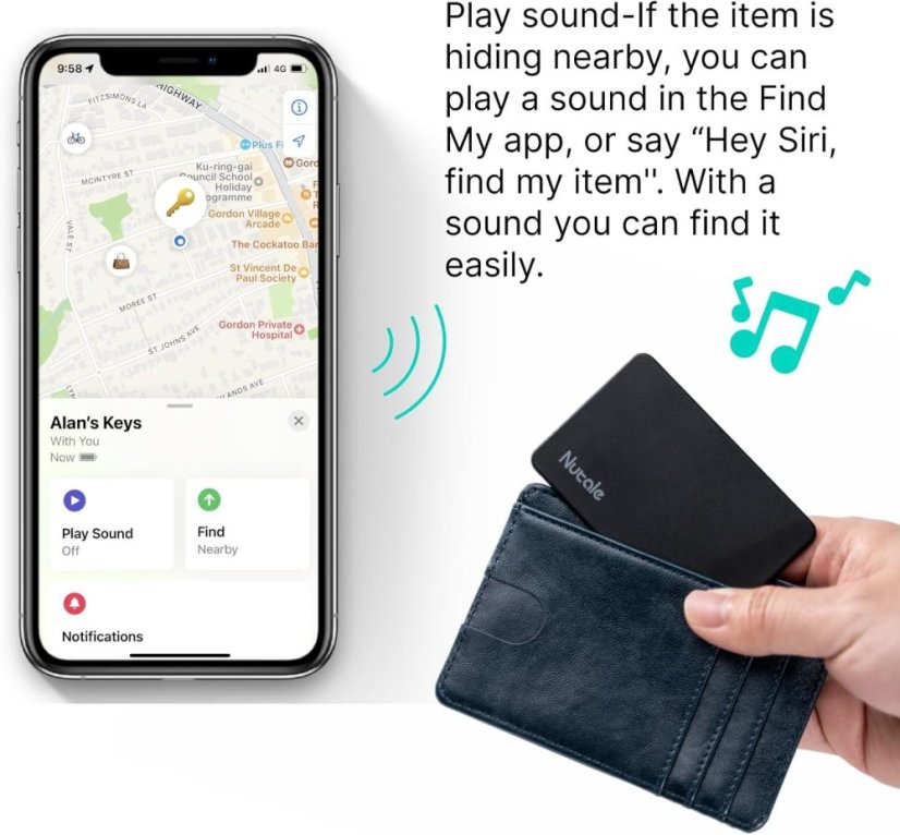 Nutale Air Card E F15X - Bluetooth tracker pro Find My