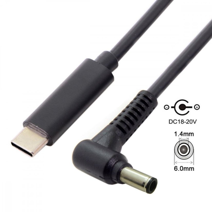 Kabel typu C na 6x1.4mm napájení - UC-216-6014mm