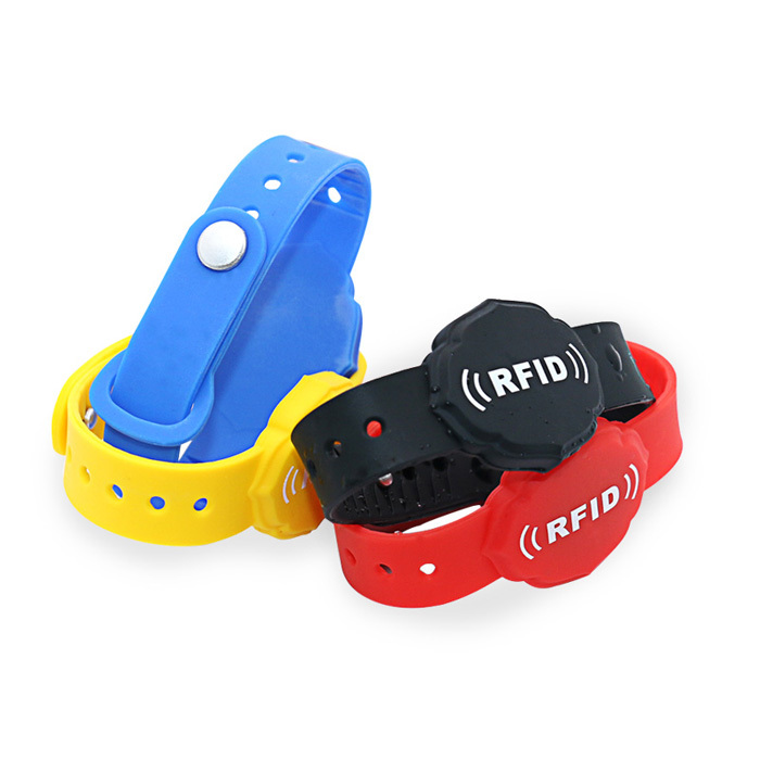 ID033 T5577 125kHz RFID Silikonový Náramek pro Polohování a Přístup - Barva: Modrá