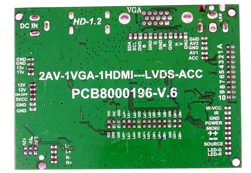 PCB8000196 HDMI na LVDS převodní deska pro LCD panely – podpora až 1920×1080