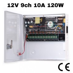 RGB-1210-09C Power Supply Unit, 12V DC, 9 Ports, 10A