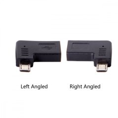 UC-213-LE USB C F to micro USB M - right angle connector 90° (right)