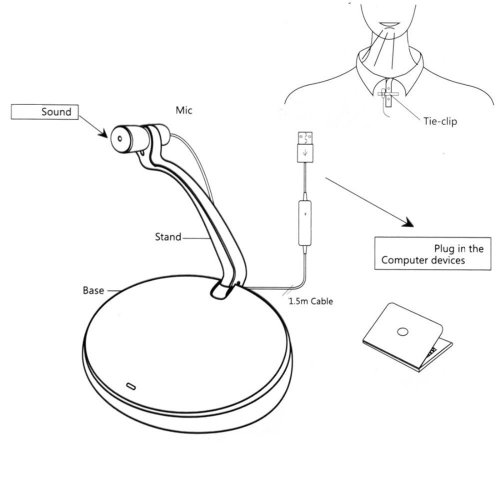 Profesionální kondenzátorový USB mikrofon SF-911B
