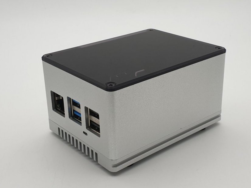 ecoPI PRO HP: Hliníkové pouzdro pro ROCK PI 4 - Barva: Černá