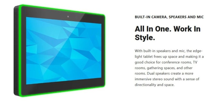 13.3" WA řada 8, průmyslový Android tablet, Edge-Light, dotyk, PoE a VESA - Model: WA1388T