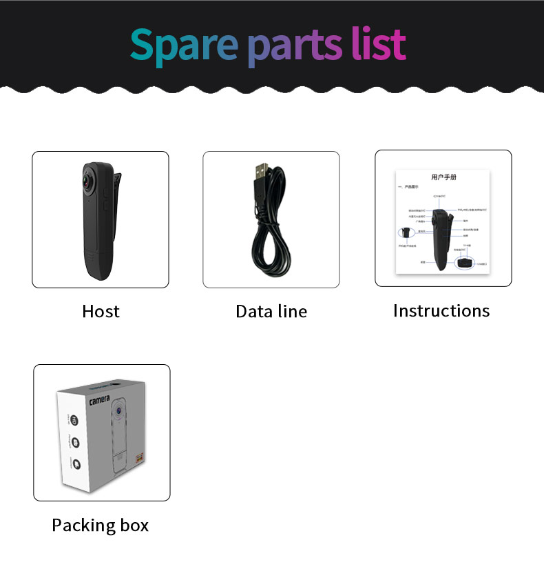 A18 body kamera s klipem a 1080p záznamem