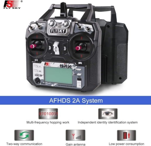 FlySky FS-I6 2.4GHz AFHDS Vysílač s Přijímačem iA6 - 6CH+