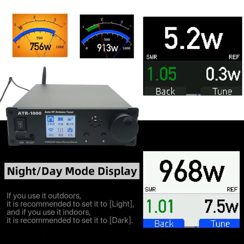 ATR-1000 Univerzálny Anténny Tuner 1.8-30MHz 1000W