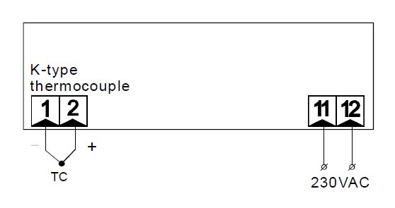 Vestavný digitální teploměr ED680 - 0 až 999 °C, 220V