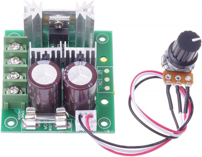 Regulátor otáček CCMHCW 12V-40V 10A pro stejnosměrné DC motory